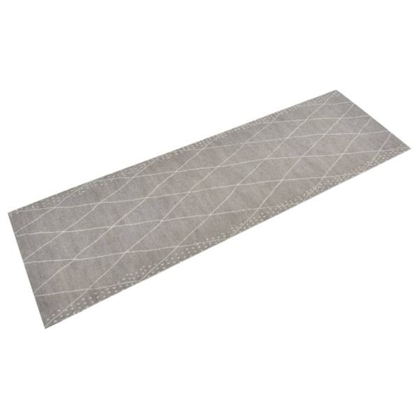 Alfombra de cocina lavable terciopelo dibujo rombos 60x180 cm D