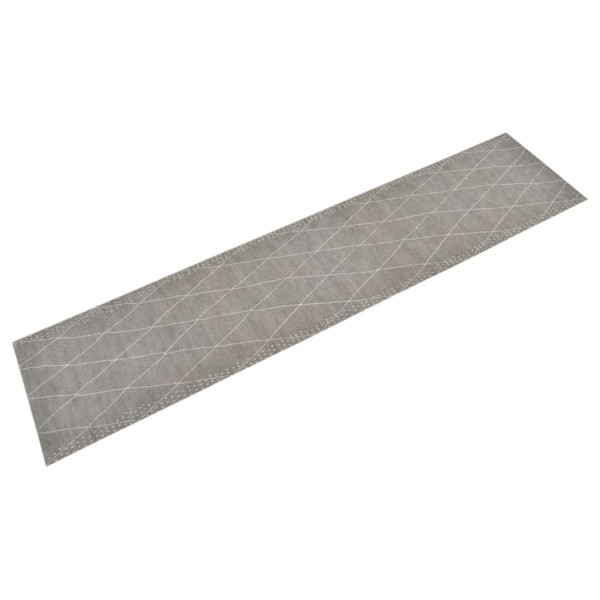 Alfombra de cocina lavable terciopelo dibujo rombos 60x300 cm D