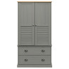 Armario VIGO madera maciza de pino gris 90x55x176 cm 4