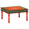 Mesa de centro madera maciza de mango naranja pintada a mano 1