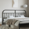 Cabeceira de cama 193 cm metal preto 1