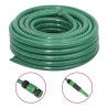 VidaXL Mangueira de jardim com conjunto de encaixe 0.75 50m PVC verde 1