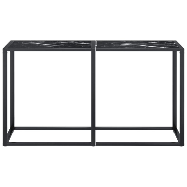 Mesa consola vidrio templado mármol negro 140x35x75.5cm M 3