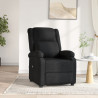 Sillón reclinable eléctrico de tela negro 1