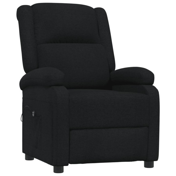 Sillón reclinable eléctrico de tela negro M 3