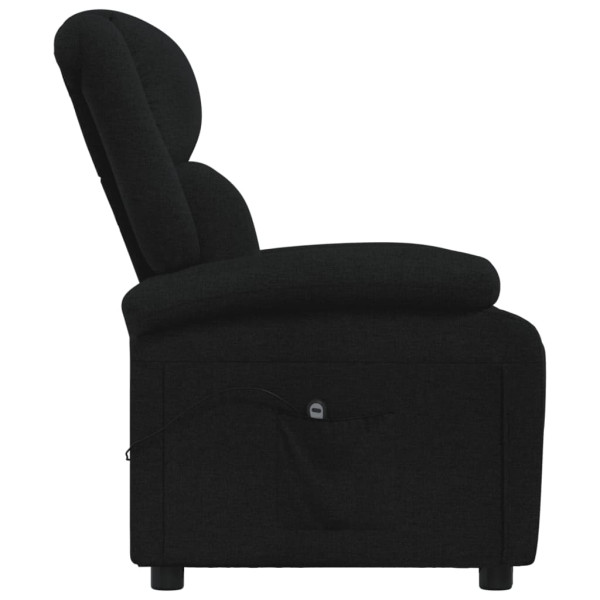 Sillón reclinable eléctrico de tela negro M 5