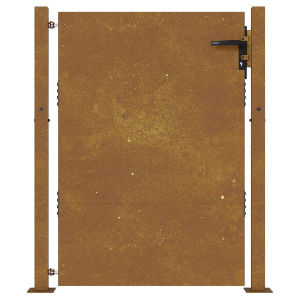 Portão de jardim 105x155 cm aço corten M 4