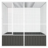 Jaula pájaros acero galvanizado antracita 213.5x217.5x211.5 cm 3