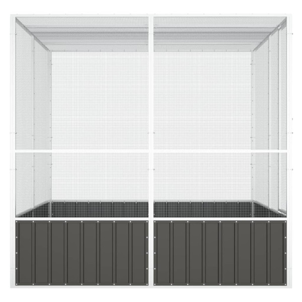 Jaula pájaros acero galvanizado antracita 213.5x217.5x211.5 cm M 4