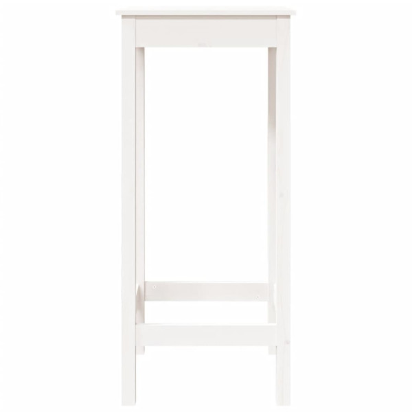 Mesa de bar 50x50x110 cm madeira de pinho maciça branco M 5
