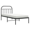 Estrutura de cama com cabeceira 90x200 cm metal preto 4
