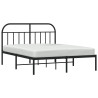 Estructura de cama con cabecero metal negro 140x190 cm 4