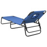 Tumbona plegable tela Oxford acero recubrimiento en polvo azul 5