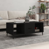 Mesa de centro madera contrachapada negro 102x50x40 cm 1