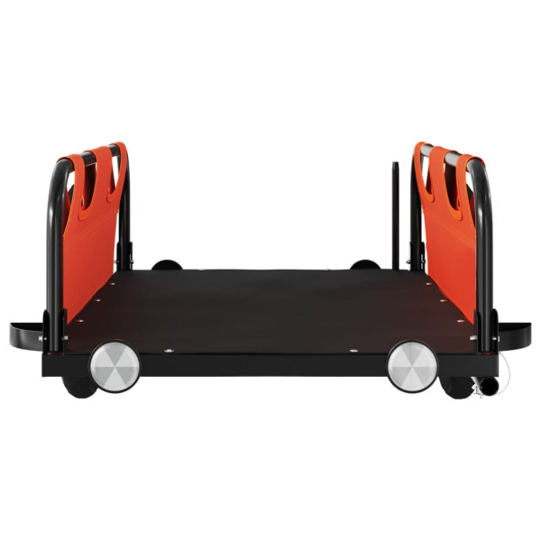 Remolque de carga para bicicleta hierro y tela Oxford naranja M 5