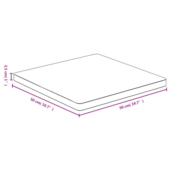 Tablero de mesa de bambú 50x50x2.5 cm M 4