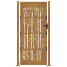 Puerta de jardín acero corten diseño bambú 105x205 cm 4