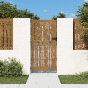 Portão de jardim 85x175 cm aço corten design bambu 1