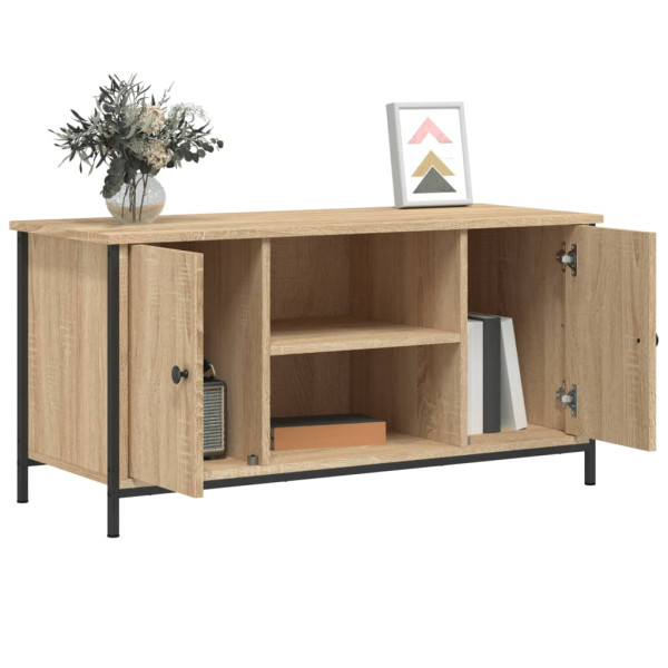 Mueble para TV madera contrachapada roble Sonoma 100x40x50 cm M 4