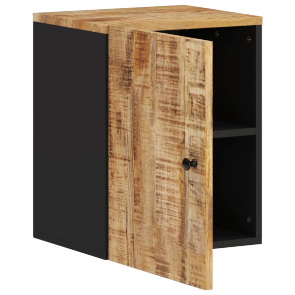 Armario de baño de pared madera maciza de mango 38x33x48 cm M 3