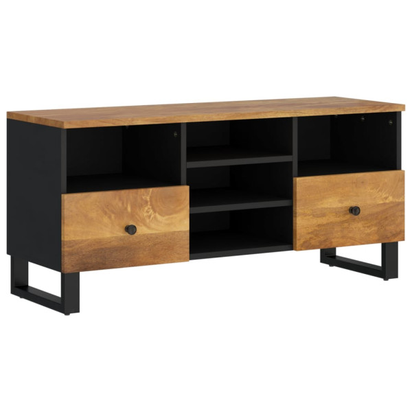 Mueble de TV madera mango y madera de ingeniería 100x33x46 cm M 2