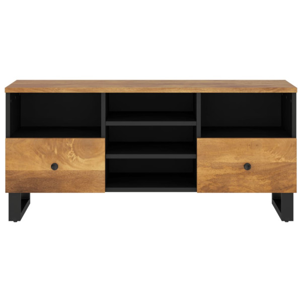 Mueble de TV madera mango y madera de ingeniería 100x33x46 cm M 4