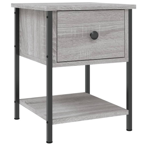 Mesita de noche madera de ingeniería gris Sonoma 34x35.5x45 cm M 2