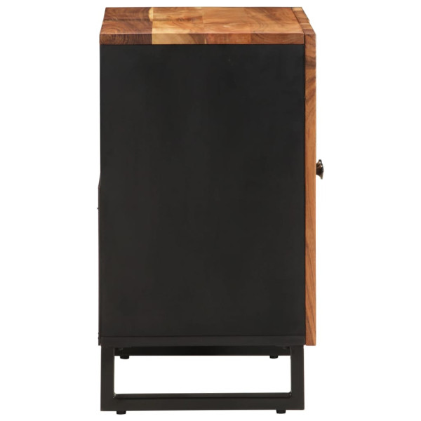 Mueble de lavabo madera acacia y madera ingeniería 62x33x58 cm M 5