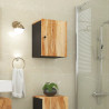 Armario de baño de pared madera maciza de acacia 38x33x48 cm 1