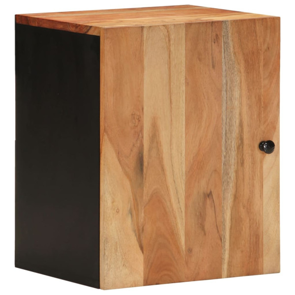 Armario de baño de pared madera maciza de acacia 38x33x48 cm M 2