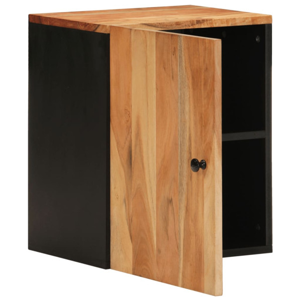 Armario de baño de pared madera maciza de acacia 38x33x48 cm M 3