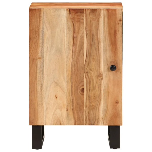 Mueble de baño madera maciza de acacia 38x33x58 cm M 4