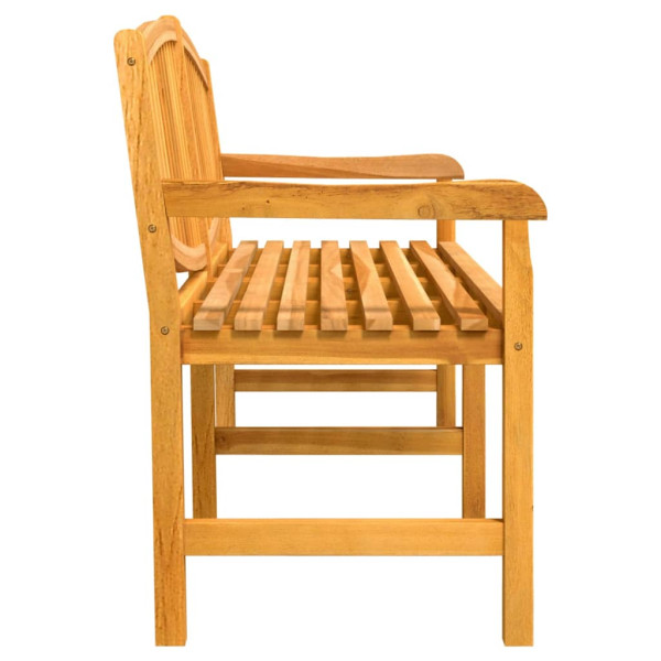 Banco de jardín madera maciza de teca 179.5x60x90 cm M 4
