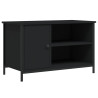 Mueble para TV madera contrachapada negro 80x40x50 cm 2