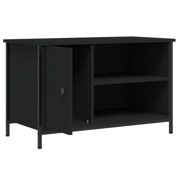 Mueble para TV madera contrachapada negro 80x40x50 cm M 5
