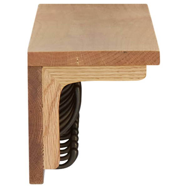 Perchero de madera maciza de roble 90x16x16 cm M 3