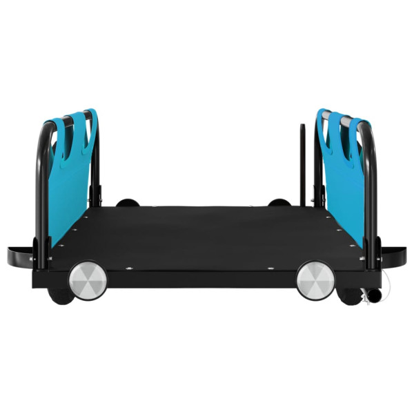 Reboque de bicicleta tecido oxford/ferro azul M 5