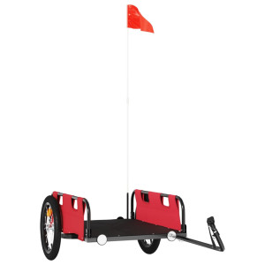 Reboque de bicicleta tecido oxford/ferro vermelho H