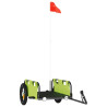 Remolque de carga para bicicleta hierro y tela Oxford verde 2