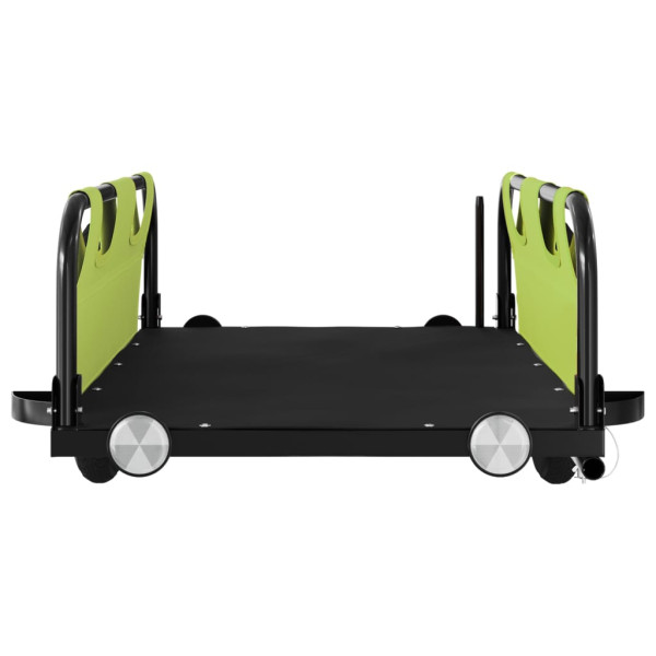 Remolque de carga para bicicleta hierro y tela Oxford verde M 5