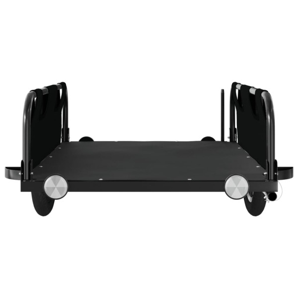 Remolque de carga para bicicleta hierro y tela Oxford negro M 5