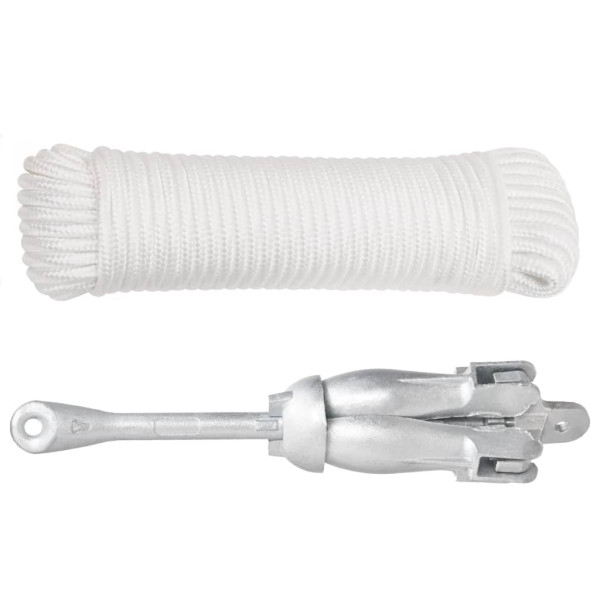 Ancla plegable con cuerda hierro maleable plateado 8 kg M 2