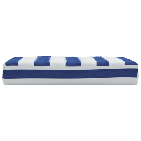 Almofadão p/ paletes 60x60x8 cm tecido oxford azul/branco M 4