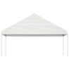 Cenador con techo polietileno blanco 20.07x5.88x3.75 m 3