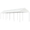 Gazebo com telhado 11.15x2.28x2.69 m polietileno branco 1