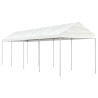 Gazebo com telhado 8.92x2.28x2.69 m polietileno branco 1