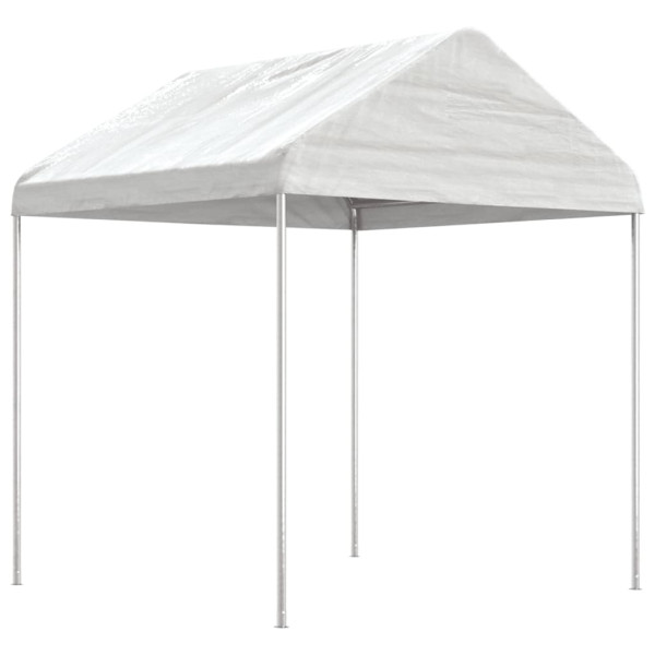 Gazebo com telhado 8.92x2.28x2.69 m polietileno branco M 2