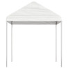 Gazebo com telhado 8.92x2.28x2.69 m polietileno branco 3