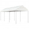 Cenador con techo polietileno blanco 6.69x2.28x2.69 m 1