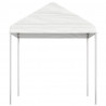 Gazebo com telhado 6.69x2.28x2.69 m polietileno branco 3